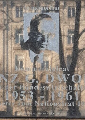 Steinernes Gedenken: Franz G. Dworak